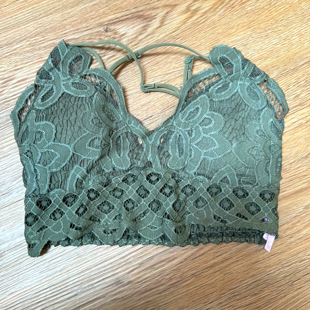 Olive Green Bralette Small